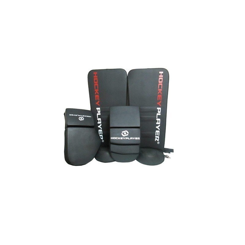 PACK GUARDAS Y GUANTES DE PORTERO HOCKEYPLAYER PLUMA